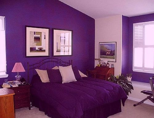 20161028084003 e9d9 Không gian phòng ngủ mới lạ với gam màu tím