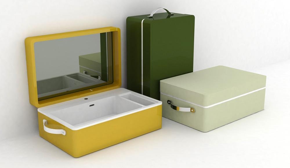 20170111105509 8027 Bồn rửa hình vali: giải pháp tiện ích cho phòng tắm nhỏ
