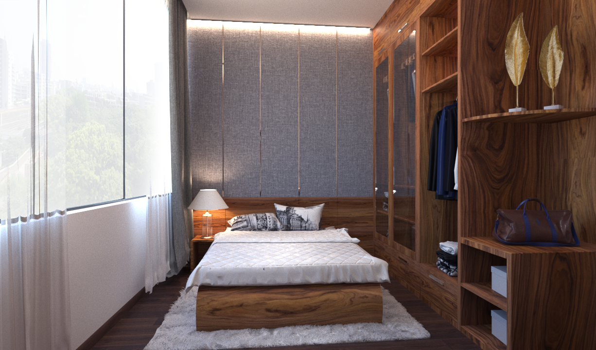 20190626090032 d4bd Căn hộ 3 phòng ngủ trở nên sang trọng, hiện đại hơn nhờ chất liệu gỗ tối màu