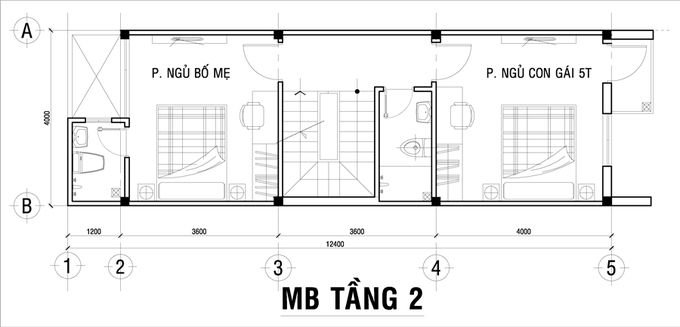 2 1462332835 680x0 Thiết kế đơn giản cho nhà ống 3 tầng có bề ngang 4m