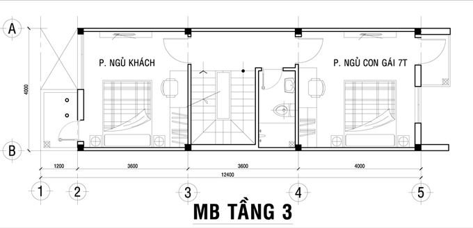 3 1462332835 680x0 Thiết kế đơn giản cho nhà ống 3 tầng có bề ngang 4m